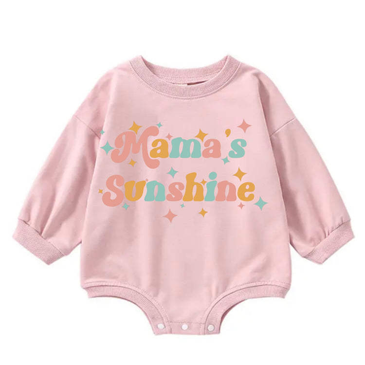 Mama’s Sunshine Baby Sweatshirt Romper Hippo Boutique