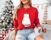 Cat Christmas Sweatshirts Hippo Boutique