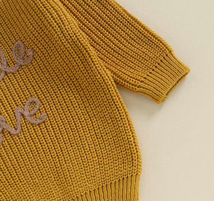 Baby & Kids Embroidered Little Love knit Sweaters Hippo Boutique