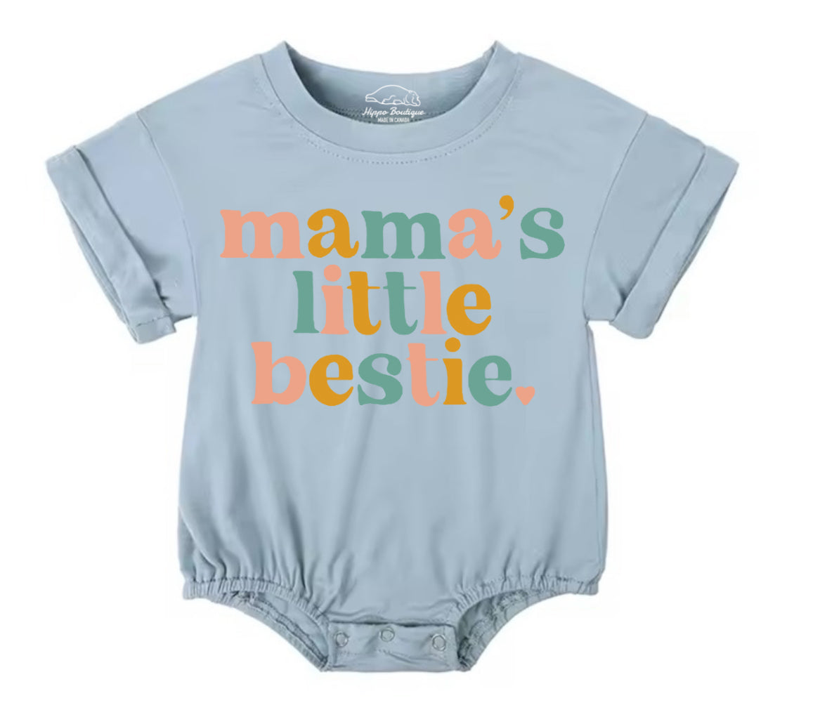 Mama’s Little Bestie Baby t-shirt bubble Romper