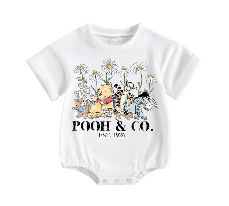 Pooh Baby & toddler Boy t-shirt bubble Romper Hippo Boutique