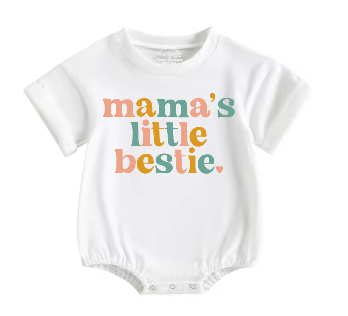 Mama’s Little Bestie Baby t-shirt bubble Romper