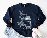 Floral books Sweatshirts Hippo Boutique