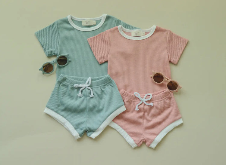 Baby & toddler waffle cotton outfit Hippo Boutique