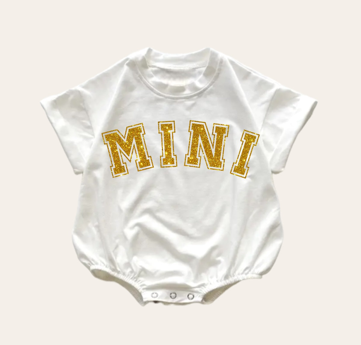 Glitter Mini Baby t-shirt Bubble Romper Hippo Boutique