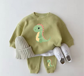 Baby Waffle Knit Jogger Outfit - Floral Dachshund Hippo Boutique