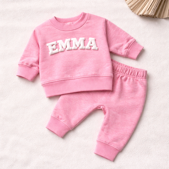 Newborn Baby Outfit Custom Puff Name Hippo Boutique