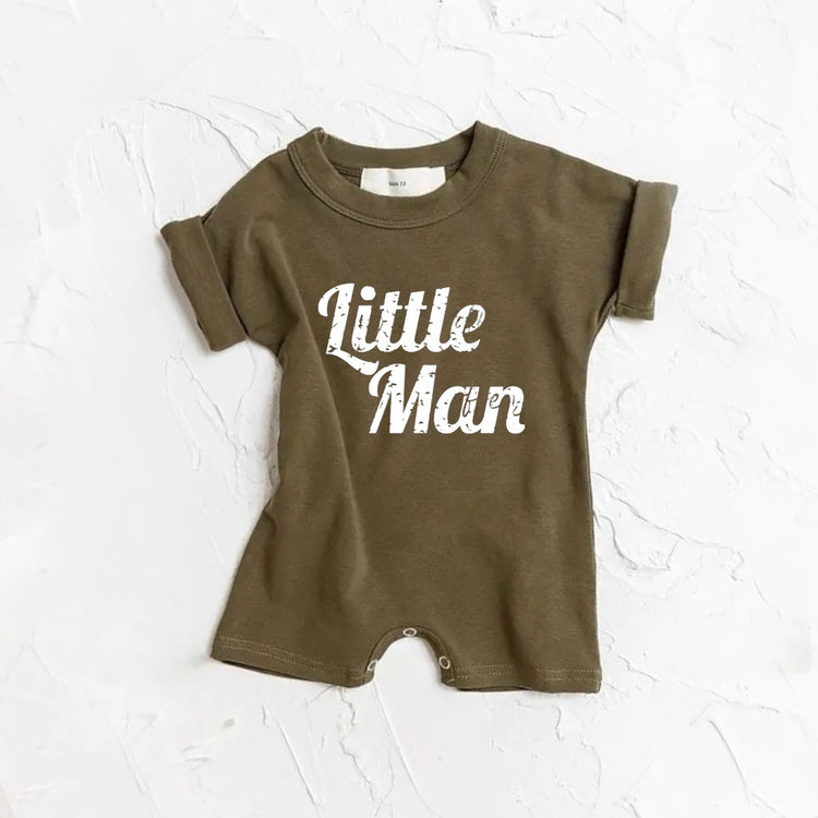 Lil Man baby boy romper bodysuit Hippo Boutique