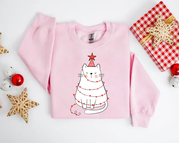 Cat Christmas Sweatshirts Hippo Boutique