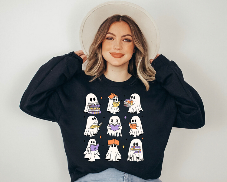 Read More Books Ghosts Reading Sweatshirts Hippo Boutique