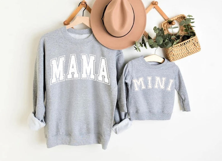 Glitter Mama & Mini Matching Sweatshirts - Grey Hippo Boutique