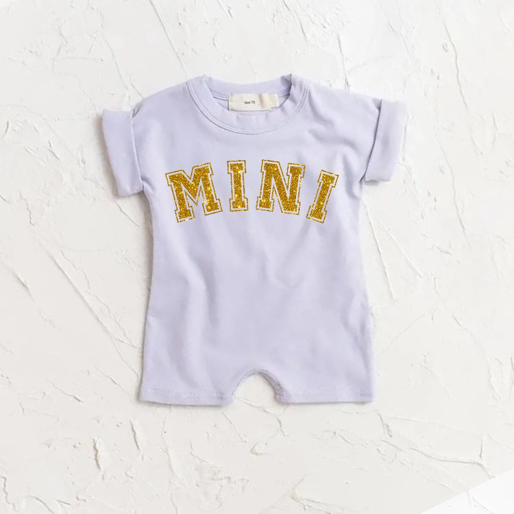 Glitter Mini baby romper bodysuit Hippo Boutique