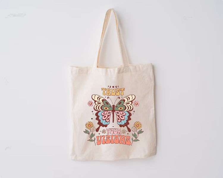 Trust Your Visions Boho Tote Bag Hippo Boutique