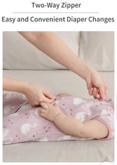 Newborn Baby 100% Organic Cotton Sleep sack - 1 Tog Hippo Boutique