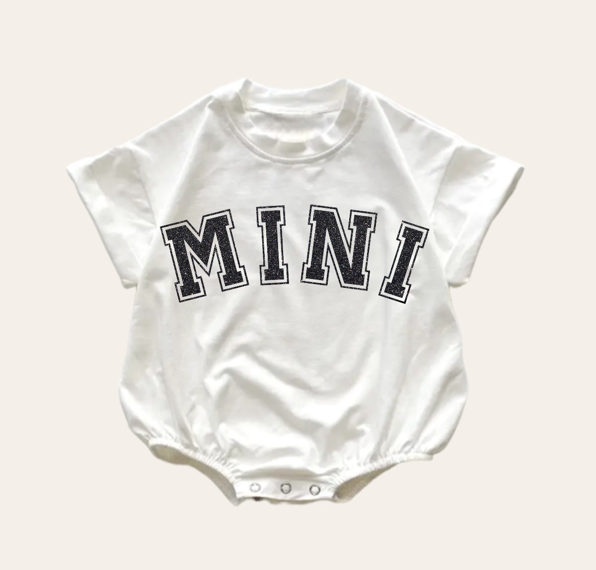 Glitter Mini Baby t-shirt Bubble Romper Hippo Boutique