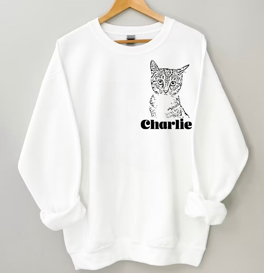 Dog Portrait Sweatshirt Hippo Boutique