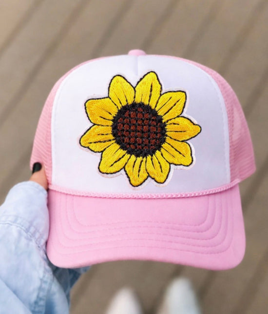 Sunflower Trucker Mesh Hats Hippo Boutique