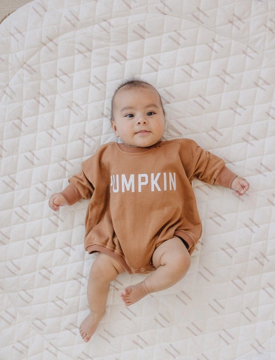 Pumpkin Baby Halloween Sweatshirt Romper Hippo Boutique