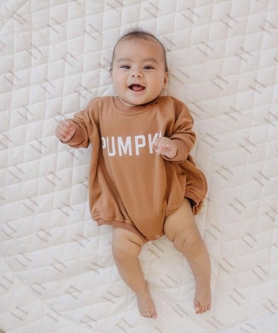 Pumpkin Baby Halloween Sweatshirt Romper Hippo Boutique