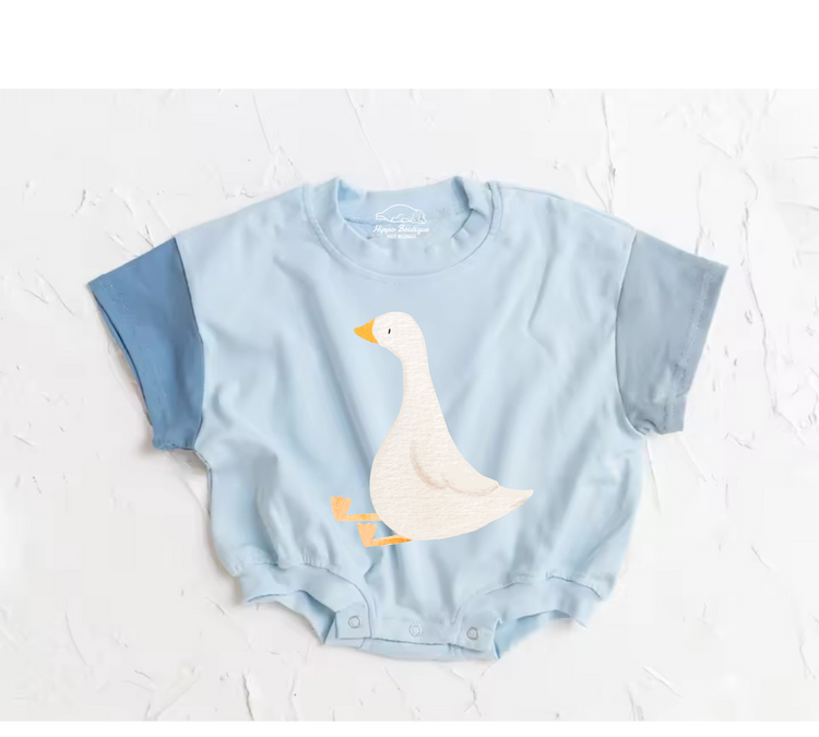 Stitch baby Color Block T-Shirt Bubble Romper by Hippo Boutique