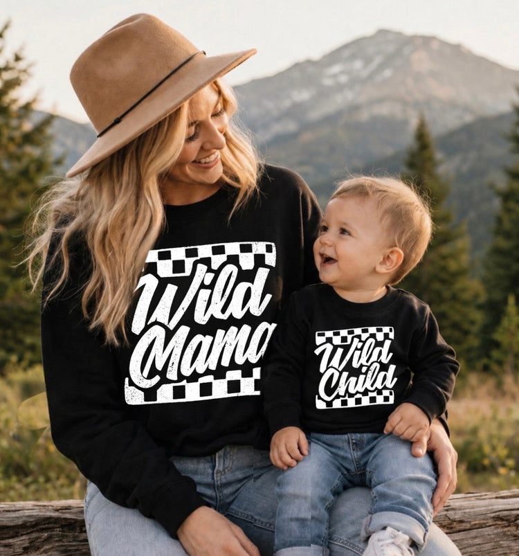 Mama & Mini Matching Sweatshirts - Wild Child Hippo Boutique
