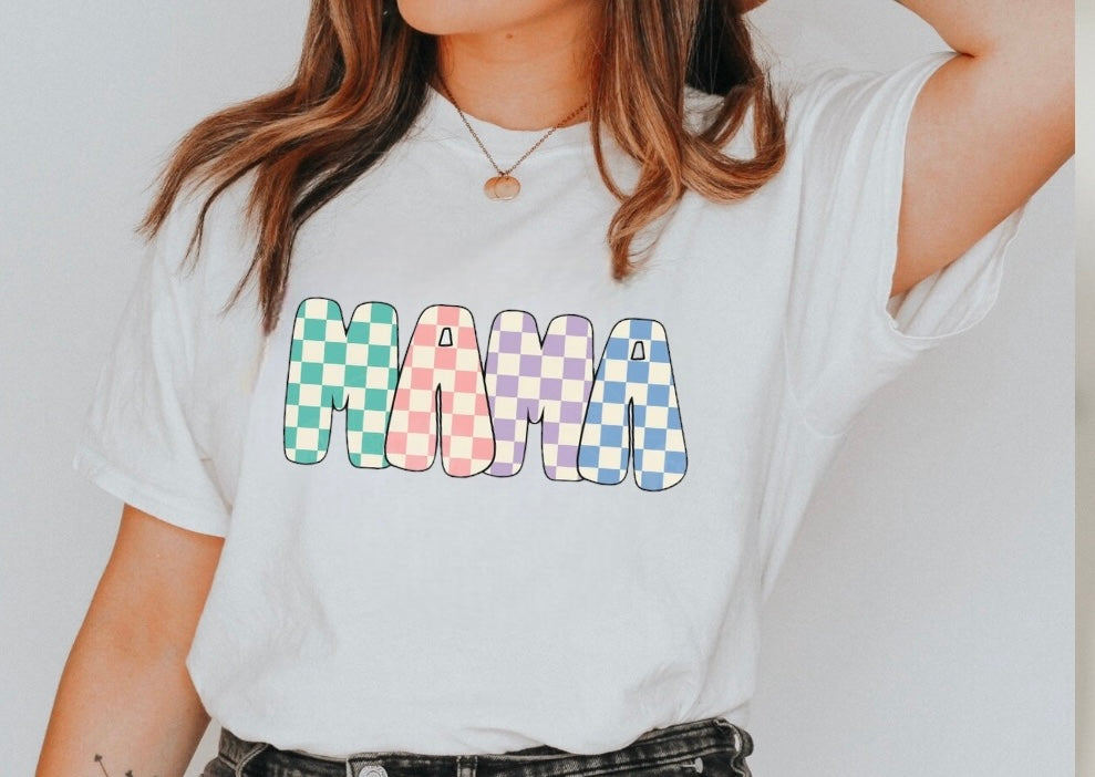 Checkered Mama T-Shirts Hippo Boutique