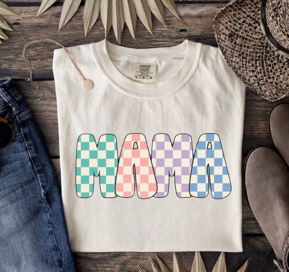 Checkered Mama T-Shirts Hippo Boutique