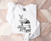 Floral books Sweatshirts Hippo Boutique