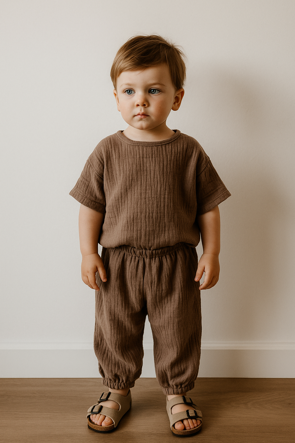 Organic Cotton Baby & Toddler Pants – Neutral Loose Fit Hippo Boutique