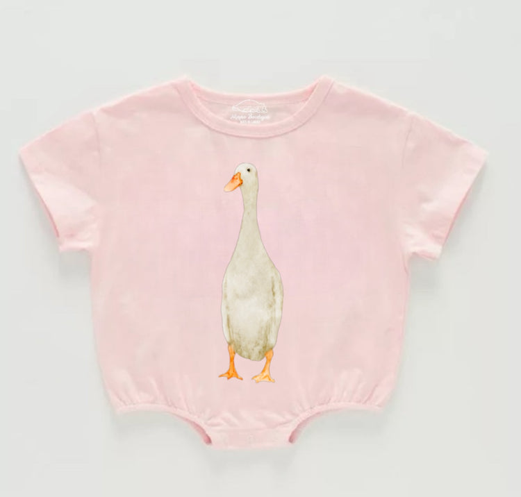 Goose Baby t-shirt Bubble Romper Hippo Boutique
