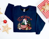 Let me read in peace Ghost Christmas Sweatshirts Hippo Boutique