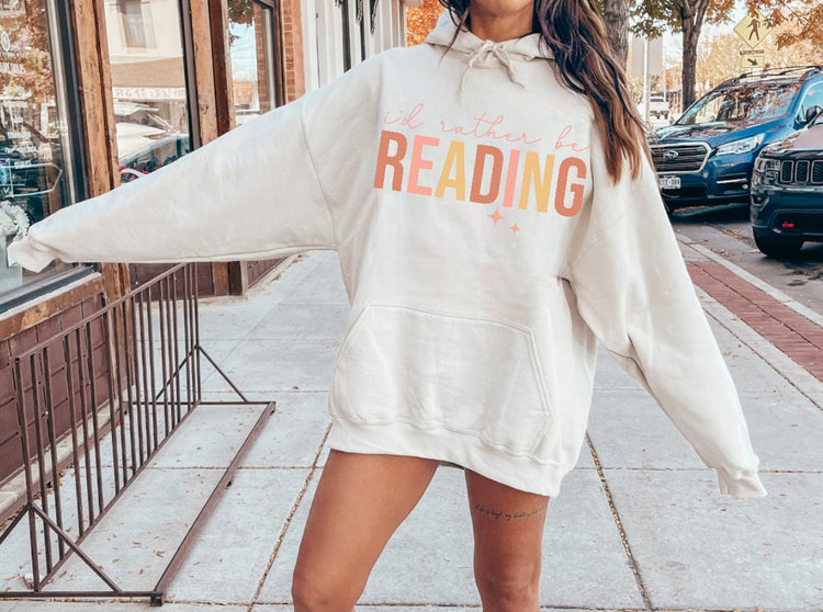 Id Rather Be Reading Sweatshirt Hippo Boutique