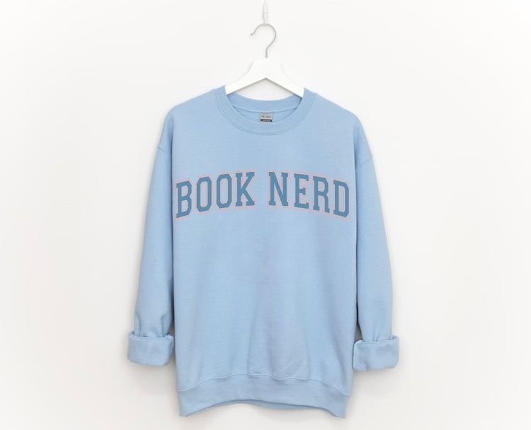 Book Nerd Sweatshirt Hippo Boutique
