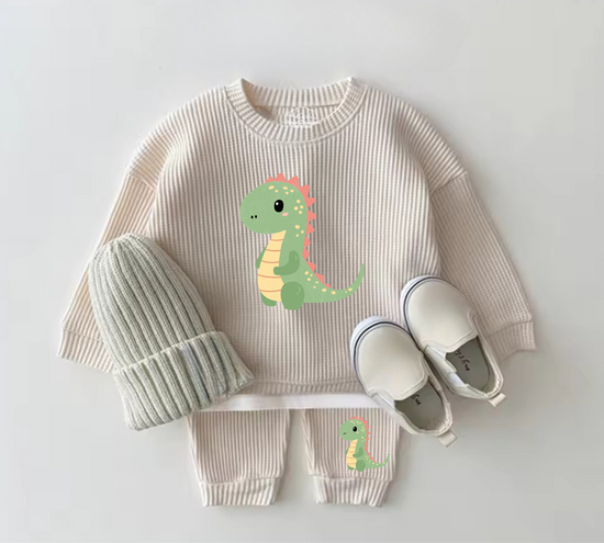 0-3Y Spring Baby Clothes Set Casual Infant Boys Hoodie and Pants 2Pcs Suit Toddle Girls Loose Pullover Outfit Sports Clothing Dino outfit
