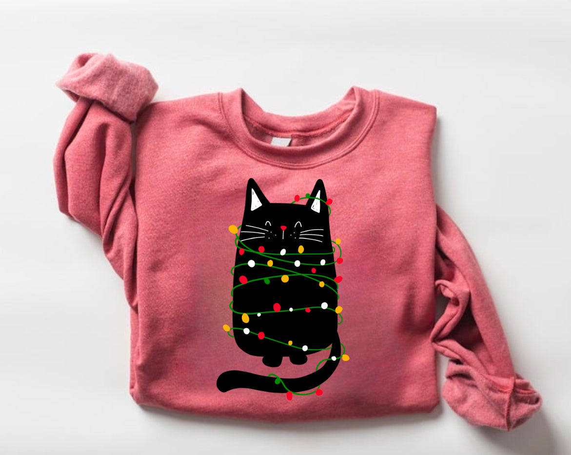 Cat Christmas Sweatshirts Hippo Boutique