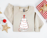 Cat Christmas Sweatshirts Hippo Boutique
