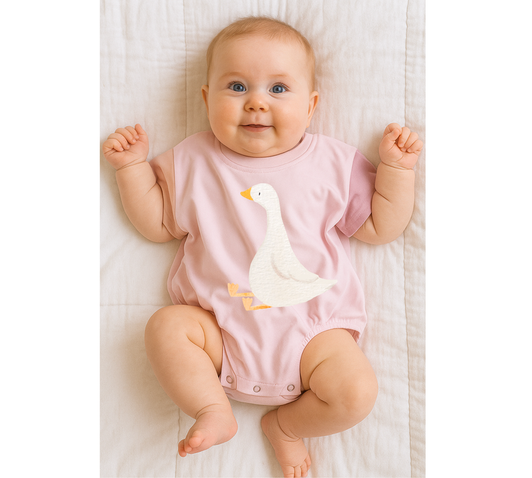 Stitch baby Color Block T-Shirt Bubble Romper by Hippo Boutique