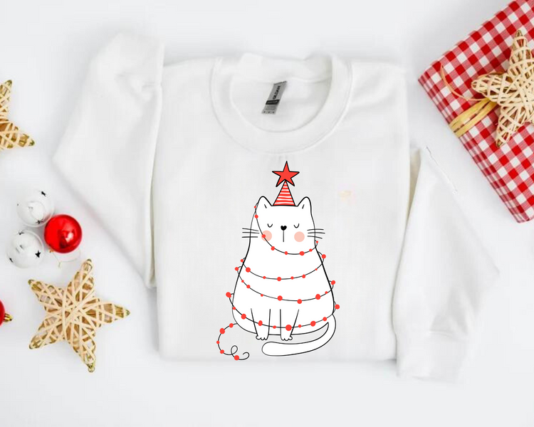 Cat Christmas Sweatshirts Hippo Boutique