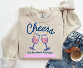 Women’s Crewneck Sweatshirts - Cheers we survived another Dance Season Hippo Boutique