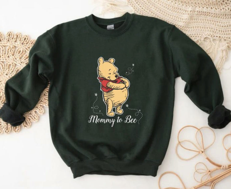 Mommy to Bee Pooh Women’s Crewneck Sweatshirts Hippo Boutique