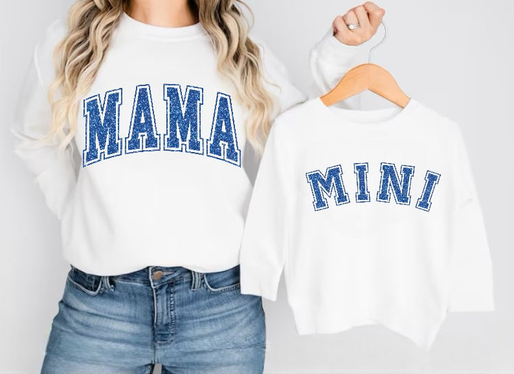 Glitter Mama & Mini Matching Sweatshirts - White Hippo Boutique