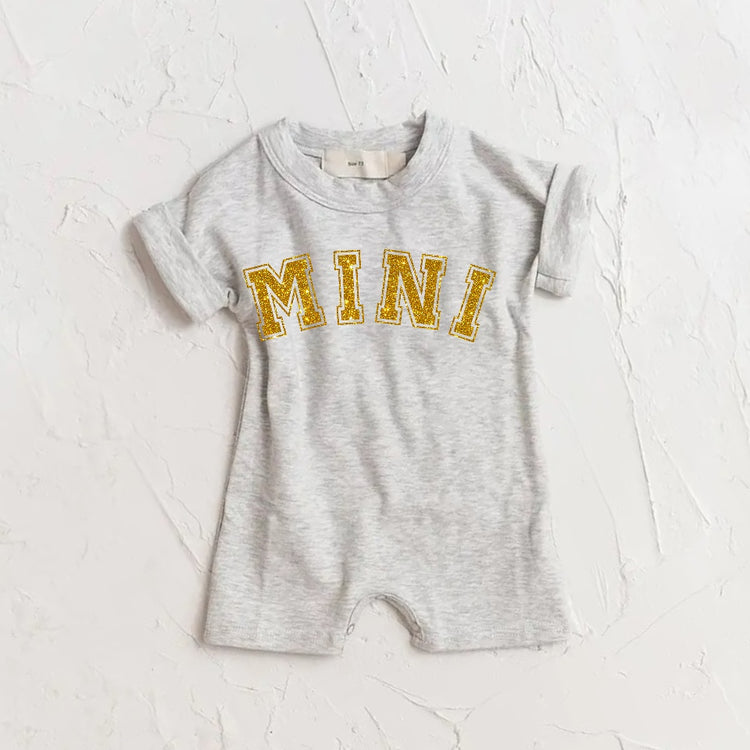 Glitter Mini baby romper bodysuit Hippo Boutique