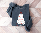 Cat Christmas Sweatshirts Hippo Boutique