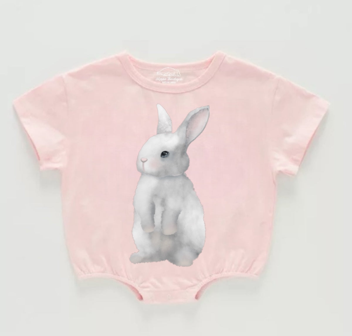 Bunny Baby t-shirt Bubble Romper Hippo Boutique