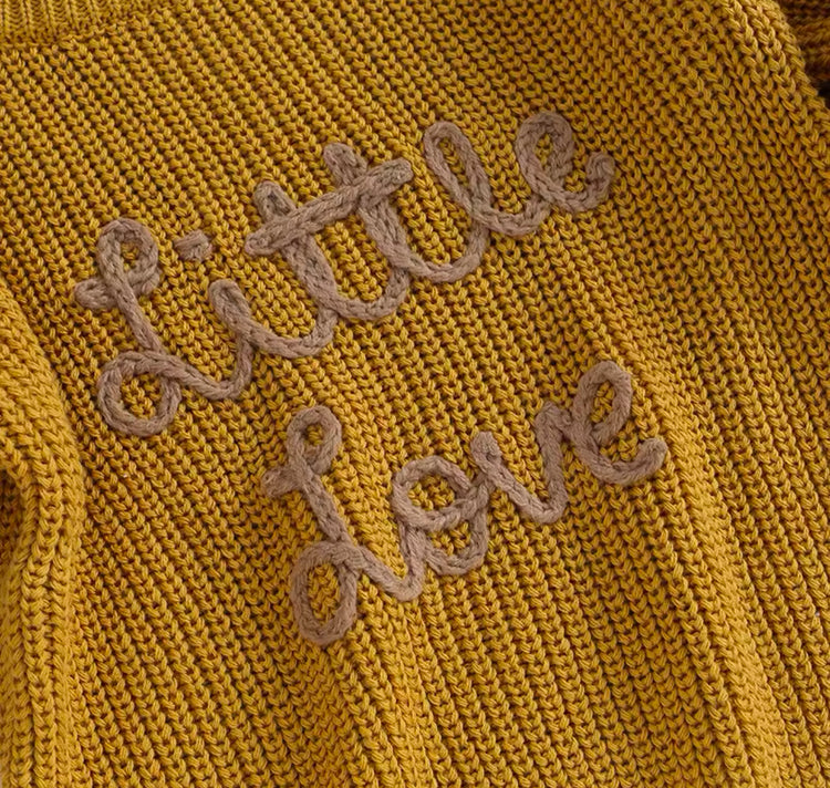 Baby & Kids Embroidered Little Love knit Sweaters Hippo Boutique