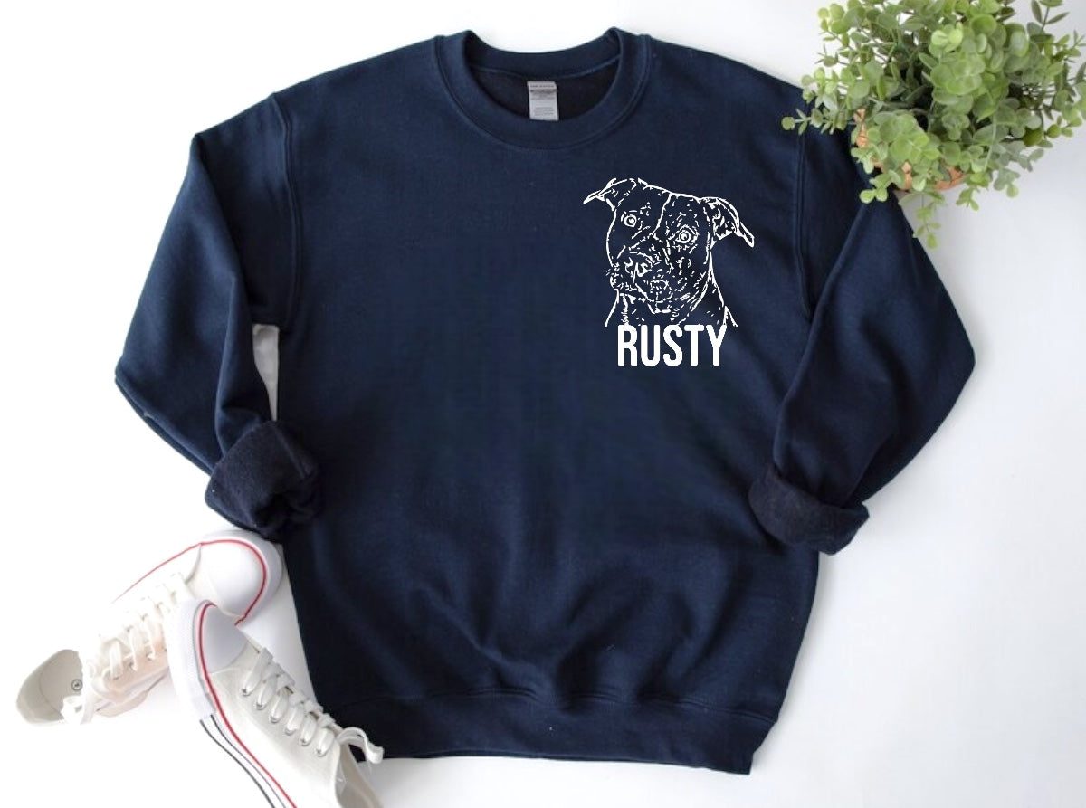 Dog Portrait Sweatshirt Hippo Boutique