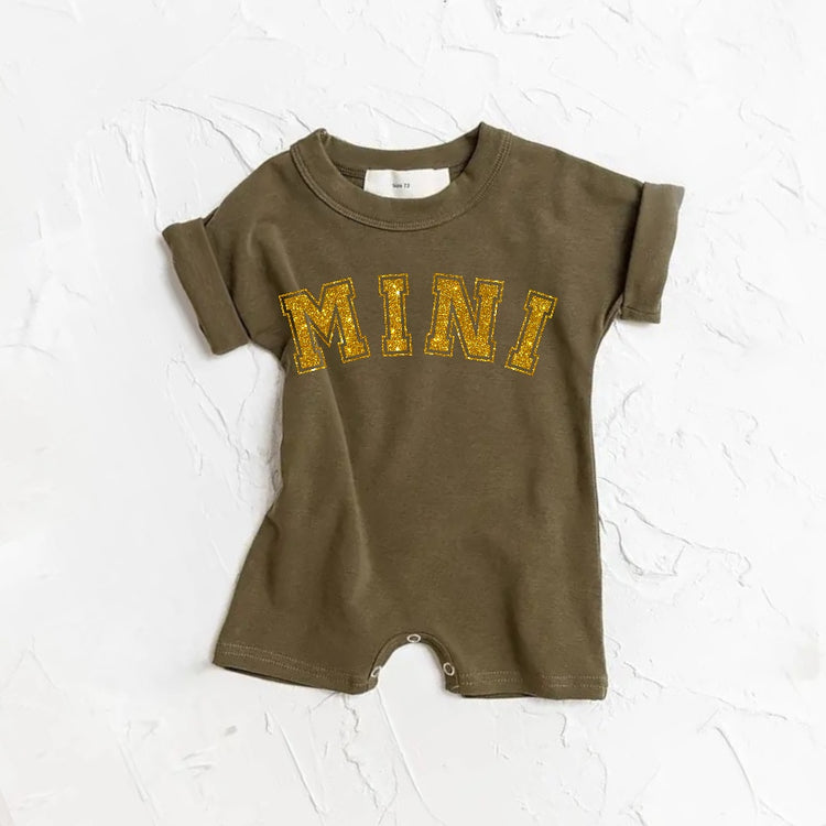 Glitter Mini baby romper bodysuit Hippo Boutique