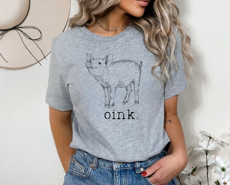 Oink Piggy Women’s T-Shirts Hippo Boutique