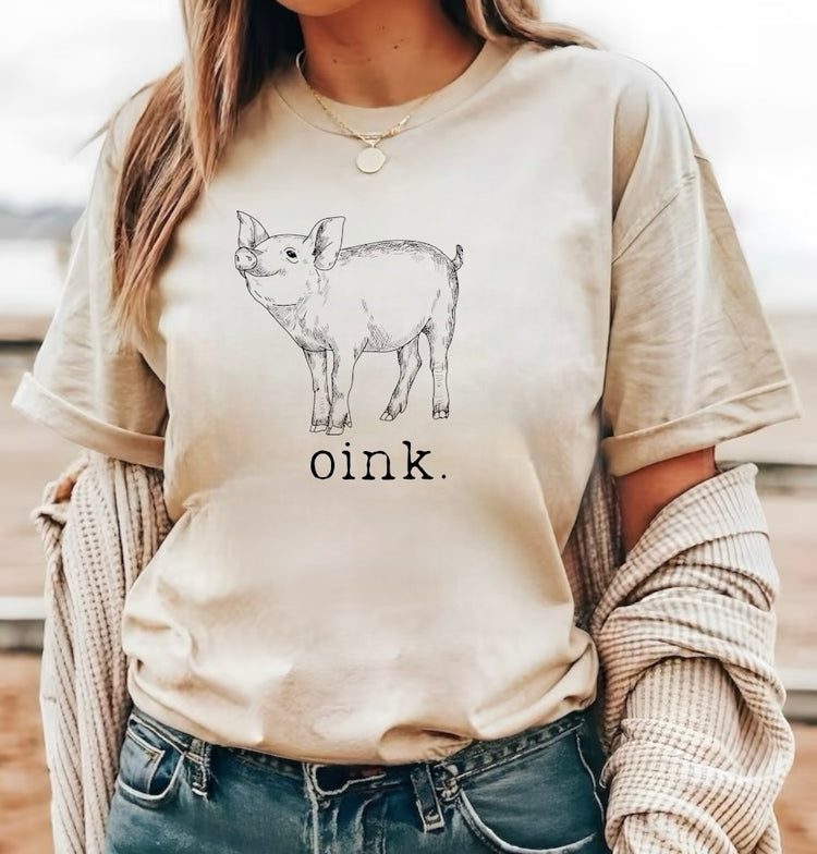 Oink Piggy Women’s T-Shirts Hippo Boutique