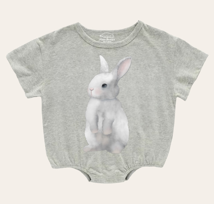Bunny Baby t-shirt Bubble Romper Hippo Boutique